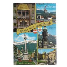 multiview, INNSBRUCK, AUSTRIA used postcard 1983 postmark =