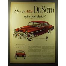 1950 De Soto Cars Ad - Drive the new De Soto before you decide