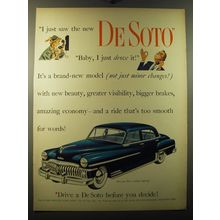 1950 De Soto Cars Ad - I just saw the new De Soto