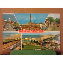 multiview, THE FYLDE COAST, BLACKPOOL LANCASHIRE. used postcard by Bamforth =