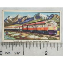 Kellogg card Story of the Locomotive 7 Trans-Continental Express Canada