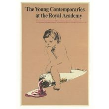 Young Contemporary Artist Children 1970 Art Gallery Exhibition Postcard