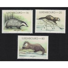 Luxembourg Badger Polecat Otter Wild Animals 3v 1996 MNH SG#1428-1430