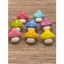 15mm Toadstool Mushroom Shank Buttons Mixed Colours Crafts Knitting Sewing