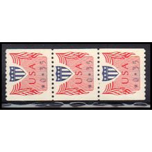 CVP31 35c Shield Very Fine MNH Dry Gum Strip of 3 PA5212