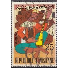 Tunisie 1972 Michel 790 O Cote (2005) 0.30 Euro Musiciens Cachet rond
