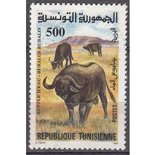 Tunisie 1994 Michel 1305 O Cote (2005) 1.50 Euro Le buffle Cachet rond