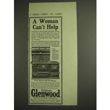 1914 Plain Cabinet Glenwood Range Ad - Can't Help