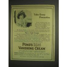 1914 Pond's Vanishing Cream Ad - Take Precaution