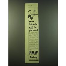 1940 Pimm's No.1 Cup Ad - Your friends will be pleased