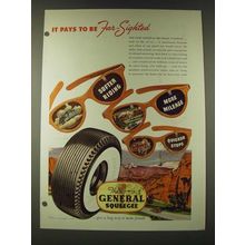 1948 General Squeegee Tire Ad - It pays to be far-sighted
