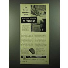 1950 Pittsburgh Corning Foamglas Insulation Ad - Temperature Control