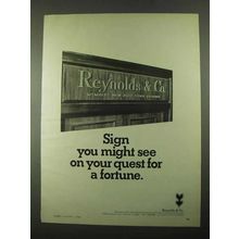 1969 Reynolds & Co. Ad - Your Quest For a Fortune