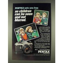 1978 Pentax ME Camera Ad - Children Seen Not Blurred