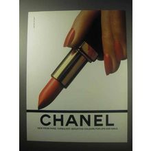 1985 Chanel Lipstick Ad - Turbulent, Seductive Colours