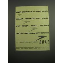1948 BOAC British Overseas Airways Corporation Ad - It's a small world