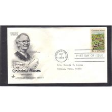 FDC Art Craft 1370 6c Grandma Moses (Cachet-Typed/A) CV41501