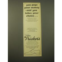 1966 Tricker's Shoes Ad - You pays your money - and you takes your choice