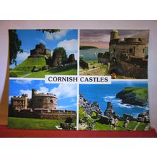 CORNISH CASTLES unused postcard by John Hinde =