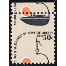 1608, Mint NH 50¢ Misperforated Top Margin Error * Stuart Katz