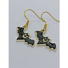 Bat Charm Gold Plated Earrings Halloween