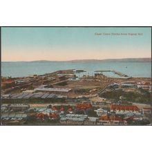 Cape Town Docks from Signal Hill, c.1910s - Valentine's Postcard