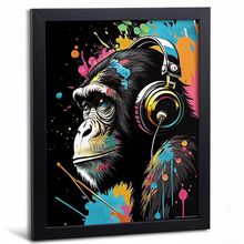 Headphone Chimp Street Art Print Poster Canvas Movie Film Print A0 A1 A2 A3 A4 A