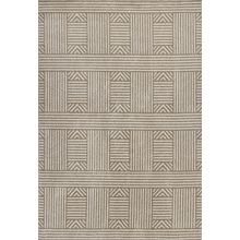 2' X 3' Beige Geometric Lines Uv Treated Accent Rug