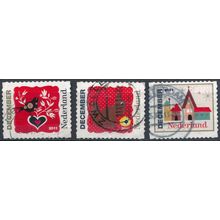 Christmas: 3 Values - Netherlands 2011 - Used Hinged