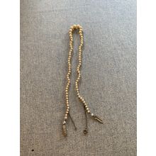ANTIQUE PEARL NECKLACE WITH 835 STAMPED SILVER CLASP 11 GRAMS 21cm-LONG (P3)