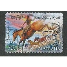 AUS 2014 70c (S/A) 'BUSH BALLADS- MAN FROM SNOWY RIVER' FINE USED (EBID36-247)