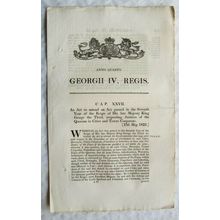 1823 Act of Parliament: quorum cities & towns corporate