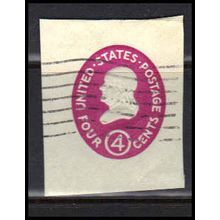 Used U536 4c Benjamin Franklin Very Fine Cut Square Z2869