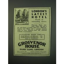 1930 Grosvenor House Ad - London's latest hotel