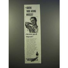 1946 Absorbine Jr. Ad - Sooth Those Aching Muscles