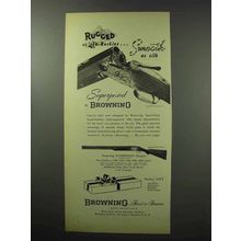 1951 Browning Superposed Grade V Shotgun Ad - Rugged