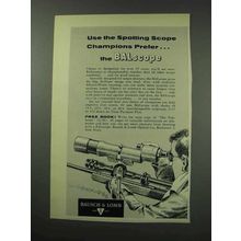 1959 Bausch & Lomb BALscope Ad - Champions Prefer