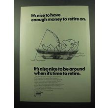1969 American Cancer Society Ad - When Time to Retire