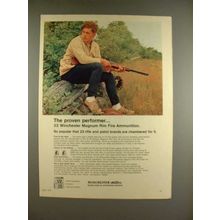 1970 Winchester 22 Magnum Rim Fire Ammunition Ad