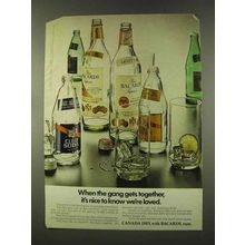 1973 Bacardi Rum and Canada Dry Ad - Gang Gets Together