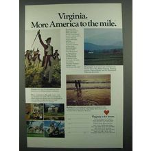 1974 Virginia Tourism Ad - More America to the Mile