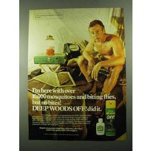1976 Deep Woods Off! Insect Repellent Ad - No Bites