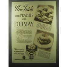 1937 Formay Shortening Ad - New tricks with Peaches and Formay