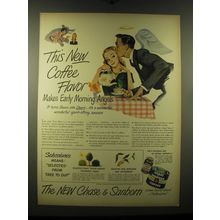 1948 Chase & Sanborn Coffee Ad - art by Fritz Siebel