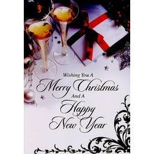 Wishing You A Merry Christmas & Happy New Year - Christmas Greeting Card - 20927