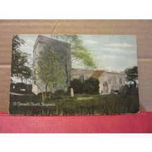 ST. CLEMENT'S CHURCH, SKEGNESS, LINCOLNSHIRE .. used antique postcard 1911 pm =