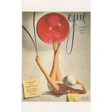 Vogue Magazine Helium Balloon 1940 WW2 Magazine Postcard