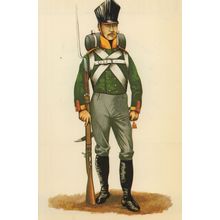 Rifle Volunteer 1814 3rd Silesian Infantry Military Postcard