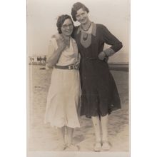 Deptford Tooting Lady Ladies Hugging Old Fashion Antique Postcard