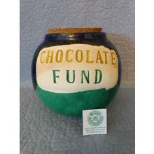 CHOCOLATE FUND CERAMIC JAR witih CORK LID